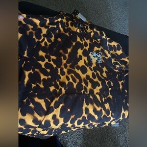 Brand New Nike Black and Gold Leopard Hoodie